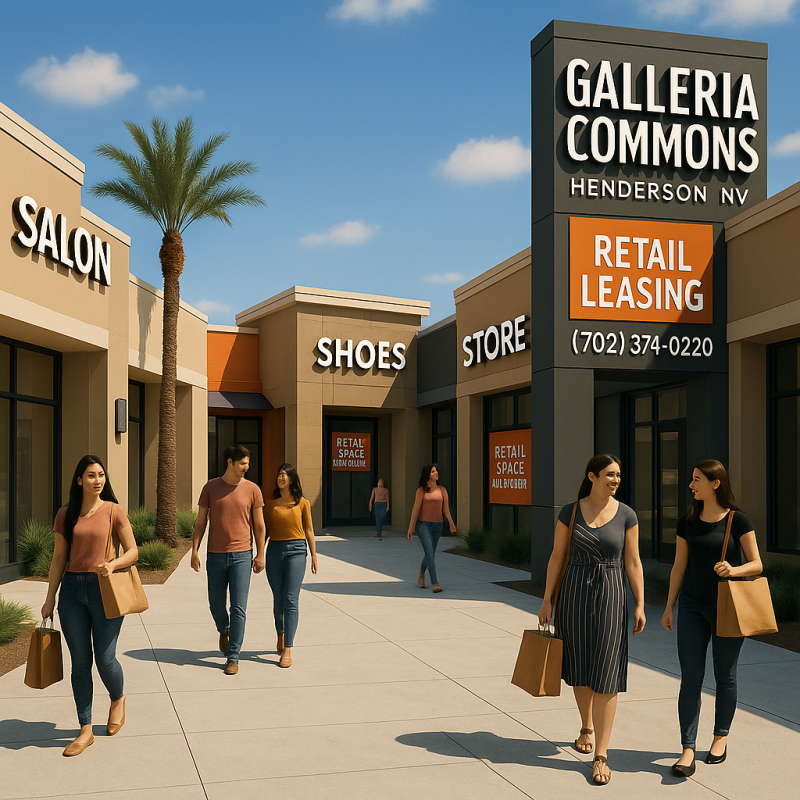 Discover the Advantages of Leasing Retail Space at Galleria Commons in Henderson, Nevada
